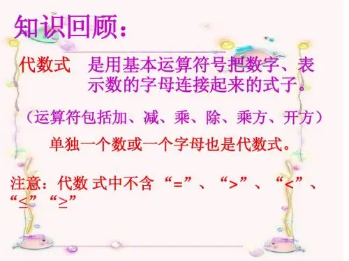 5.3《代数式的值》ppt课件