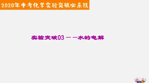 2020年中考化学实验突破03 水的电解