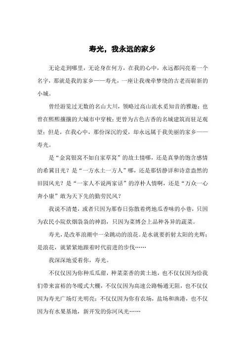 寿光,我永远的家乡