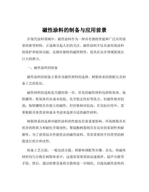 磁性涂料的制备与应用前景