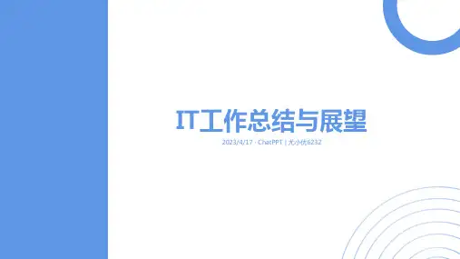 IT行业工作总结与工作展望PPT