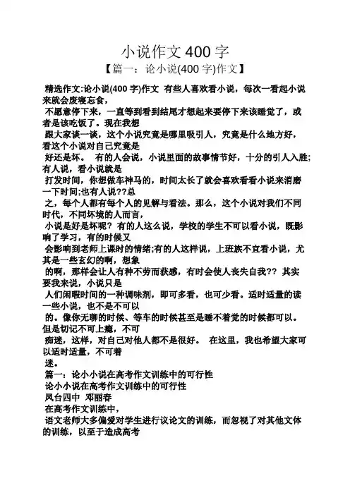 小说作文400字