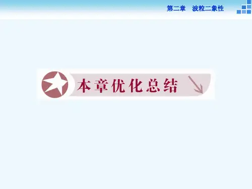 16-17物理粤教版选修3-5 第二章波粒二象性 本章总结 课件 