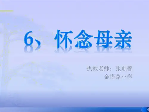 怀念母亲课件