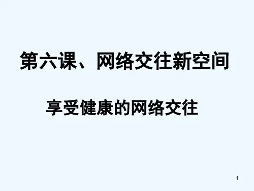 享受健康的网络交往-PPT课件