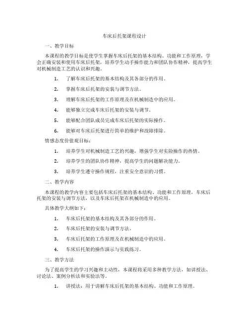 车床后托架课程设计