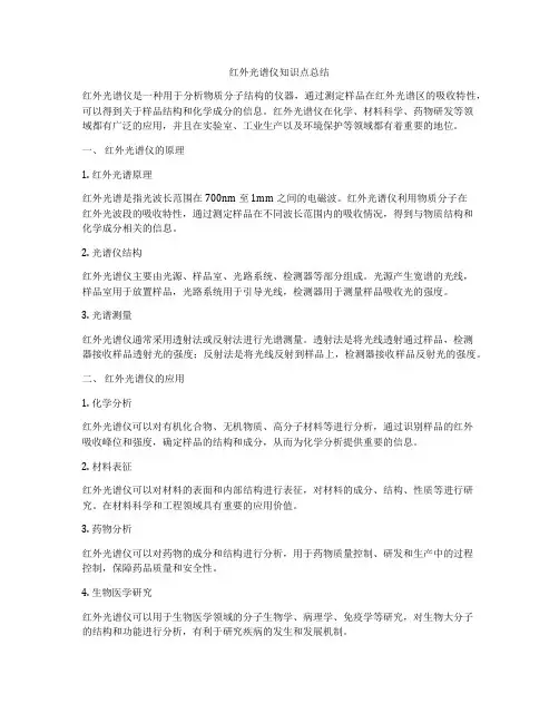红外光谱仪知识点总结