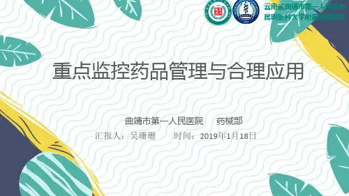 重点监控药品管理与合理应用培训教材PPT(31张)