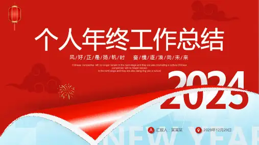 个人年终工作总结报告课件模板