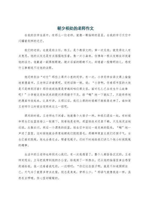 朝夕相处的老师作文