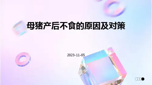 母猪产后不食的原因及对策