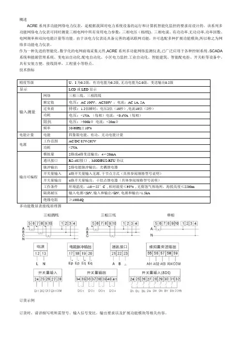 acre系列多功能仪表