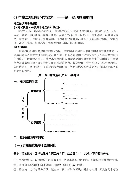 地球和地图(经纬网和时区计算)