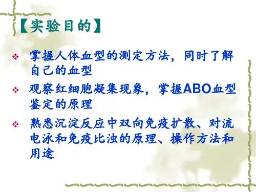 实验八血清学实验PPT幻灯片
