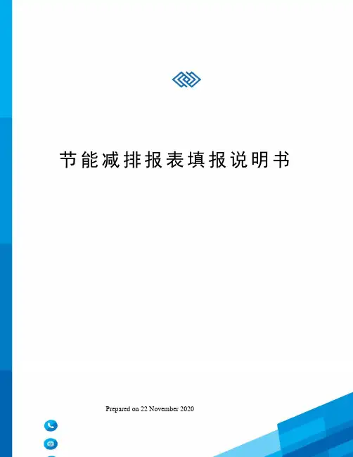 节能减排报表填报说明书