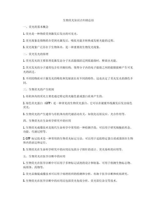 生物荧光知识点归纳总结