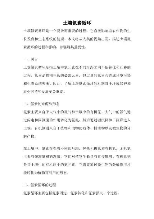 土壤氮素循环