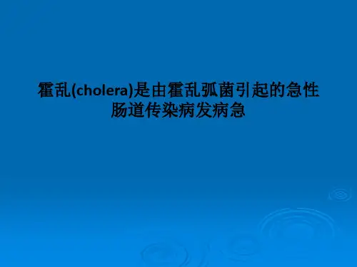 霍乱(cholera)是由霍乱弧菌引起的急性肠道传染病发病急PPT课件