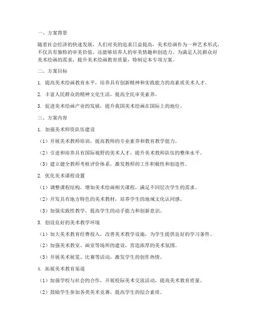 美术绘画专项方案