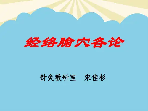 【优质】手太阴肺经讲解PPT资料