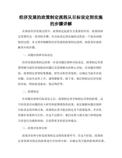 经济发展的政策制定流程从目标设定到实施的步骤详解