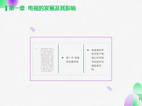 电视的发展及其影响