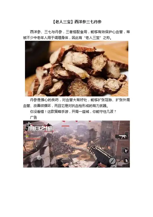 【老人三宝】西洋参三七丹参