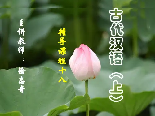 古代汉语(上)18连词