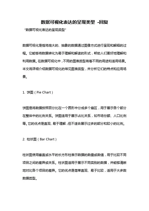 数据可视化表达的呈现类型 -回复
