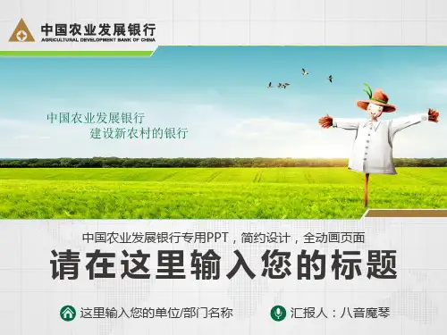 中国农业发展银行农发行农村经济PPT