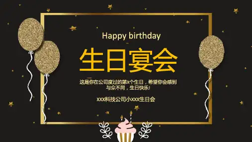 员工生日宴会PPT模板
