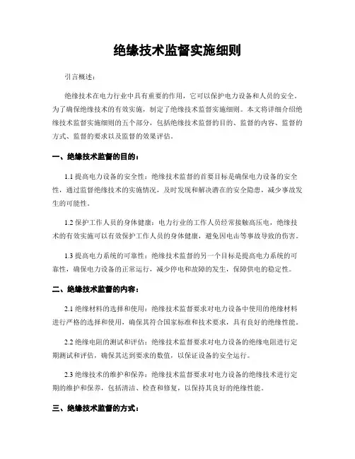 绝缘技术监督实施细则