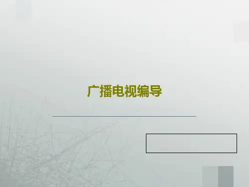 广播电视编导187页PPT