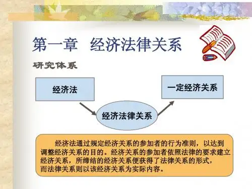 第一章经济法律关系