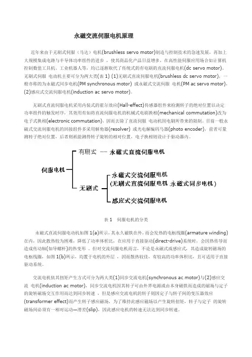永磁交流伺服电机原理