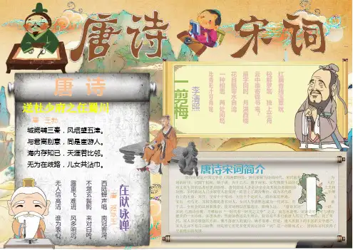 小报：创意古风唐诗宋词word小报手抄报黑板报模板