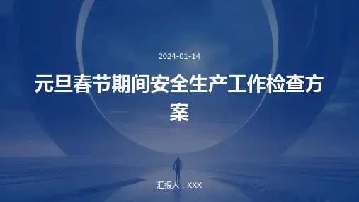 元旦春节期间安全生产工作检查方案