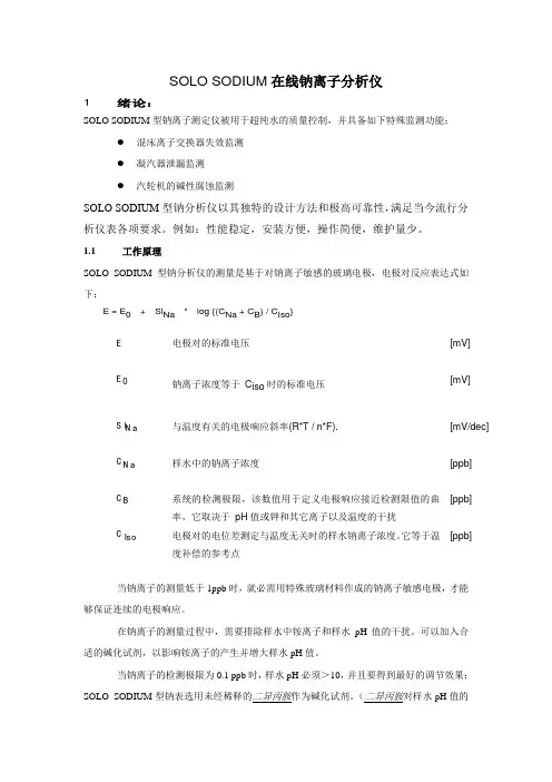 钠表说明书