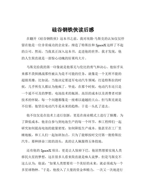 硅谷钢铁侠读后感
