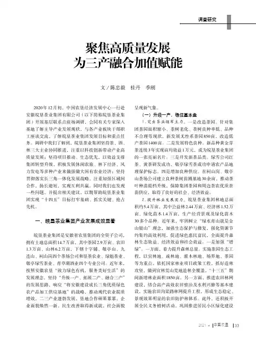 聚焦高质量发展 为三产融合加值赋能