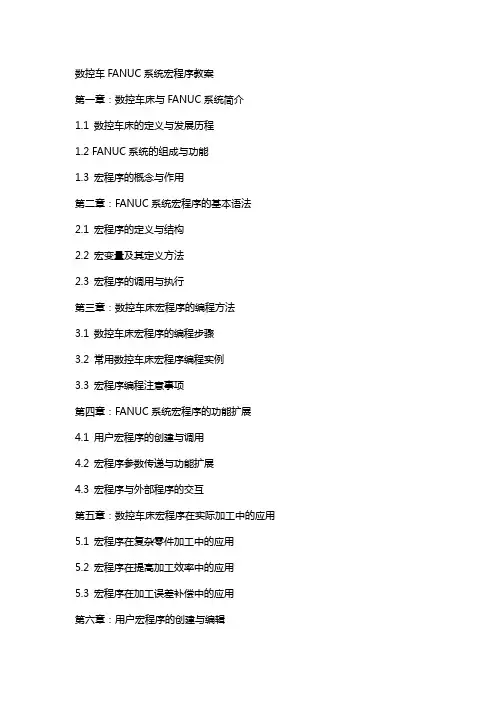 数控车FANUC系统宏程序教案