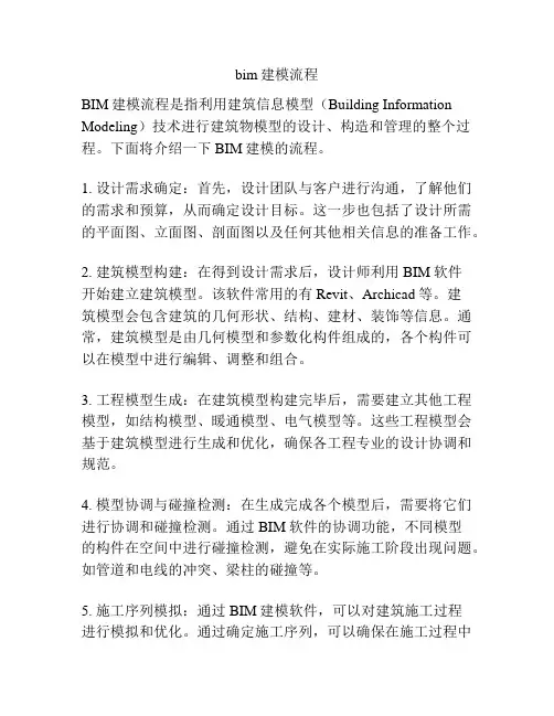 bim建模流程