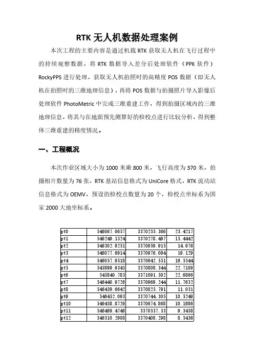 珞琪rtk无人机后差分数据处理案例