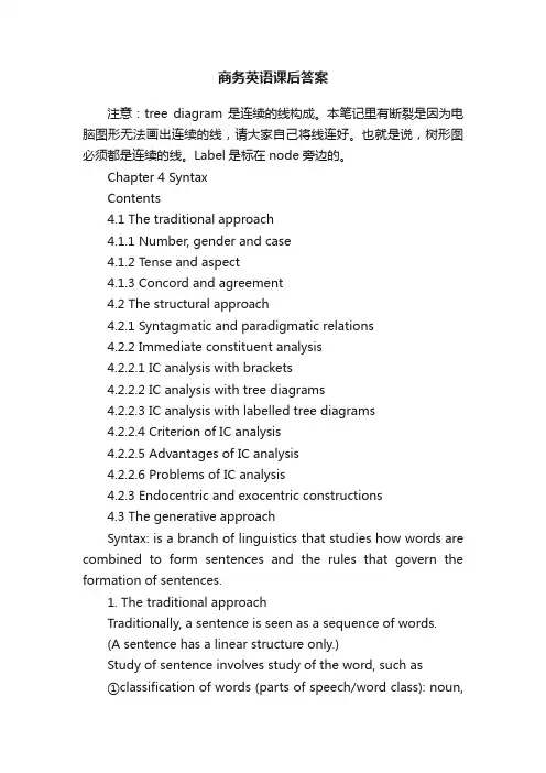 商务英语课后答案