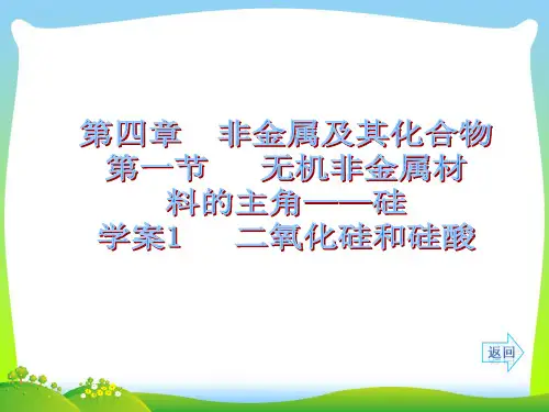 二氧化硅和硅酸-课件