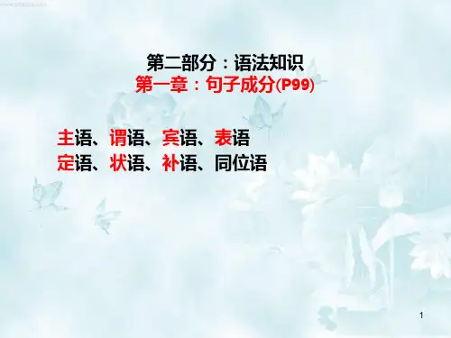 第三讲句子成分基本句型PPT优秀课件