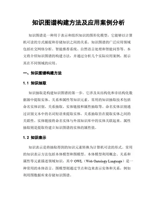 知识图谱构建方法及应用案例分析