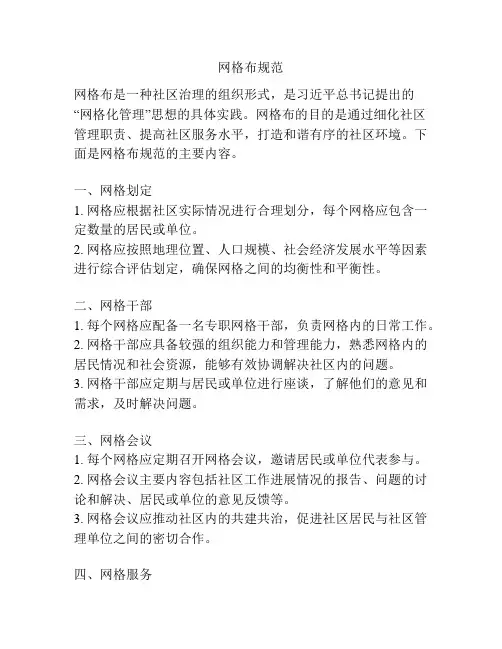 网格布规范