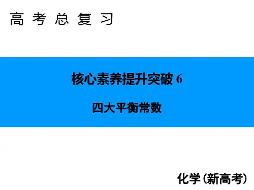 高考化学专题突破2四大平衡常数的应用