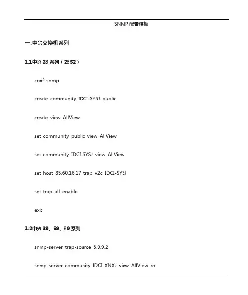 网络、服务器等相关设备SNMP配置指南